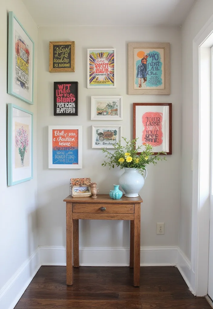 19 Warm Cozy Modern Entryway Ideas for Small Apartments That Make a Stunning First Impression - 9. Wall Art and Decor 1