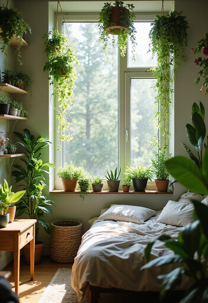 13 Cozy Modern Small Bedroom Ideas on a Budget That Renters Can Do This Weekend - 8. Add a Touch of Nature 1
