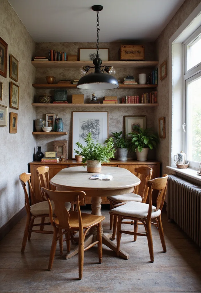 15 Warm Modern Small Dining Room Ideas for Every Layout That Make Hosting Feel Effortless - 11. Mixing Styles 1