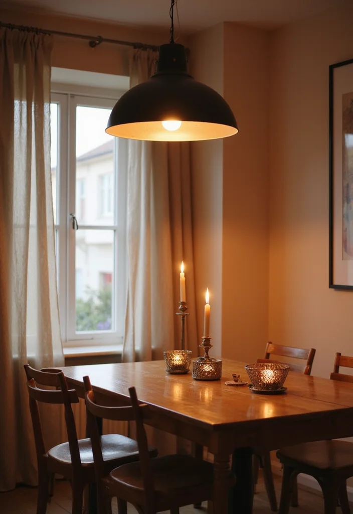 15 Warm Modern Small Dining Room Ideas for Every Layout That Make Hosting Feel Effortless - 4. Smart Lighting Solutions 1