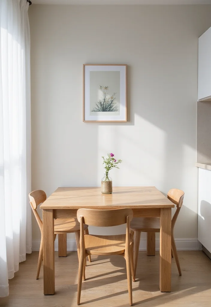 15 Warm Modern Small Dining Room Ideas for Every Layout That Make Hosting Feel Effortless - 7. Minimalist Aesthetics 1