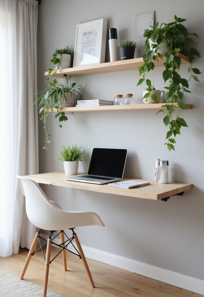 20 Warm Cozy Contemporary Home Office Ideas for Small Spaces That Actually Make You Want to Work - 11. Floating Desk Solutions 1
