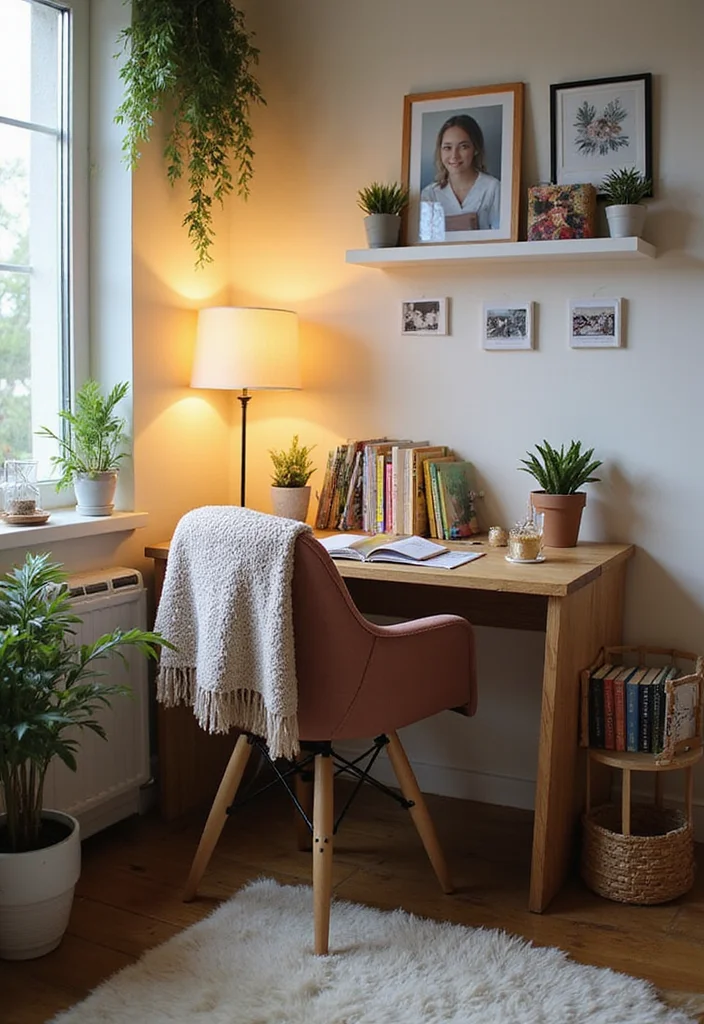 20 Warm Cozy Contemporary Home Office Ideas for Small Spaces That Actually Make You Want to Work - 2. Cozy Corner Desk Nook 1