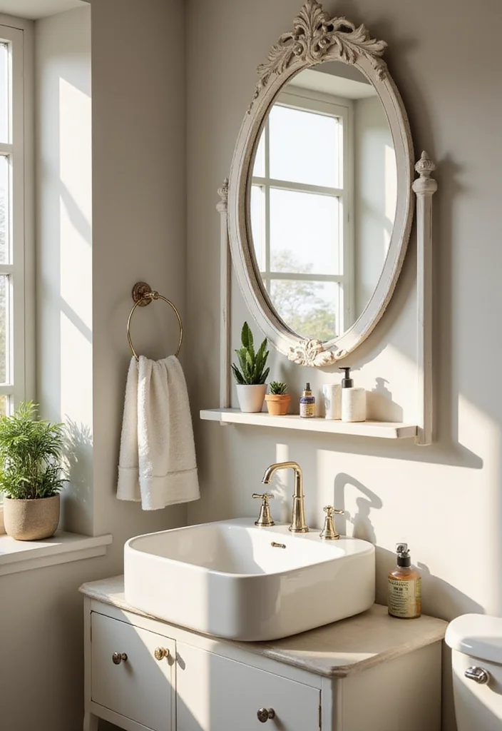 13 Cozy Modern Small Bathroom Storage Ideas for Renters That Hide Clutter Without a Single Drill Hole - 8. Clever Use of Mirrors 1