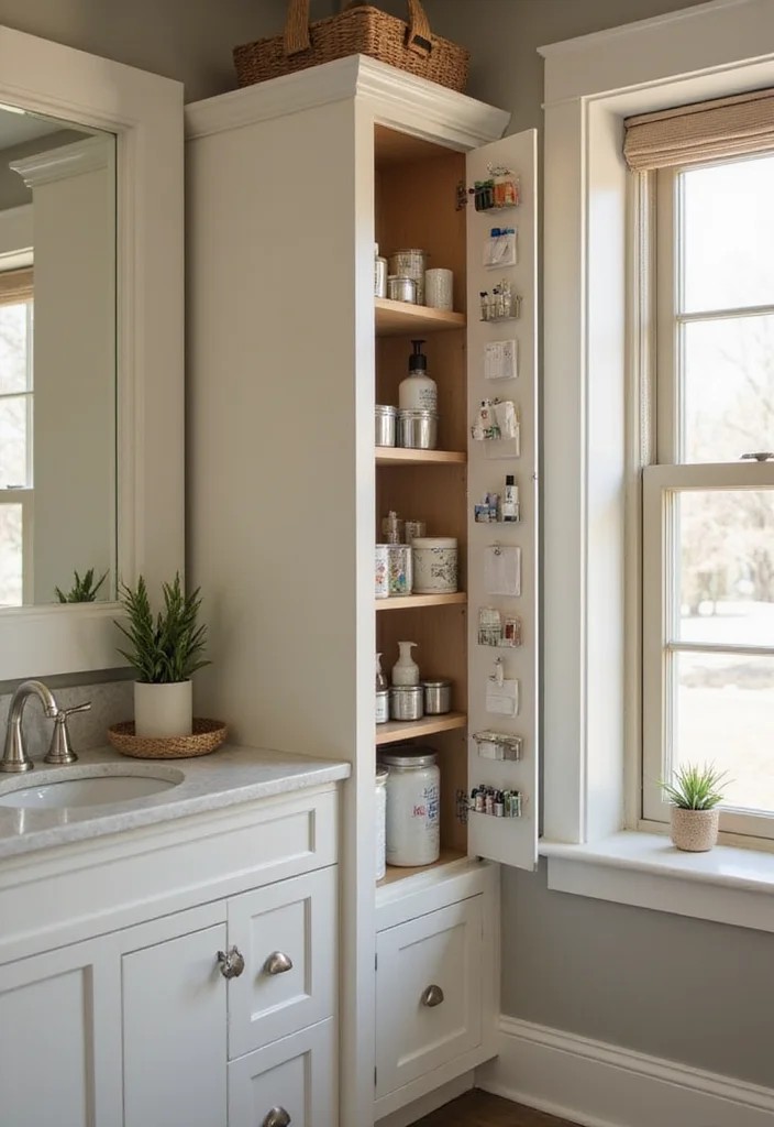 13 Cozy Modern Small Bathroom Storage Ideas for Renters That Hide Clutter Without a Single Drill Hole - 9. Magnetic Bathroom Storage 1