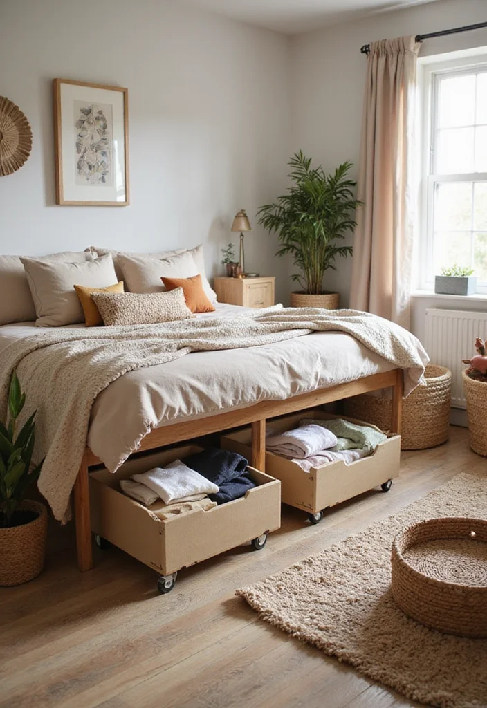 18 Cozy Modern Small Bedroom Storage Ideas for Renters That Find Floor Space You Forgot You Had - 1. Under-Bed Storage Solutions 1