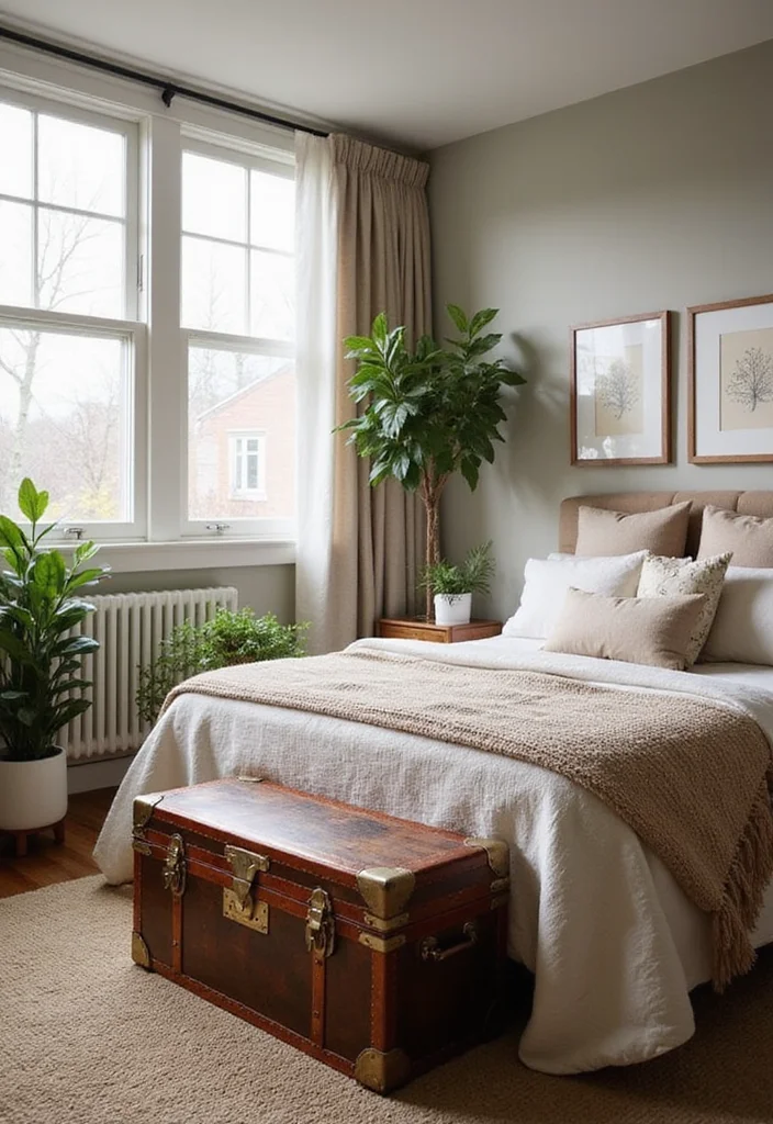 18 Cozy Modern Small Bedroom Storage Ideas for Renters That Find Floor Space You Forgot You Had - 10. Decorative Trunks and Chests 1