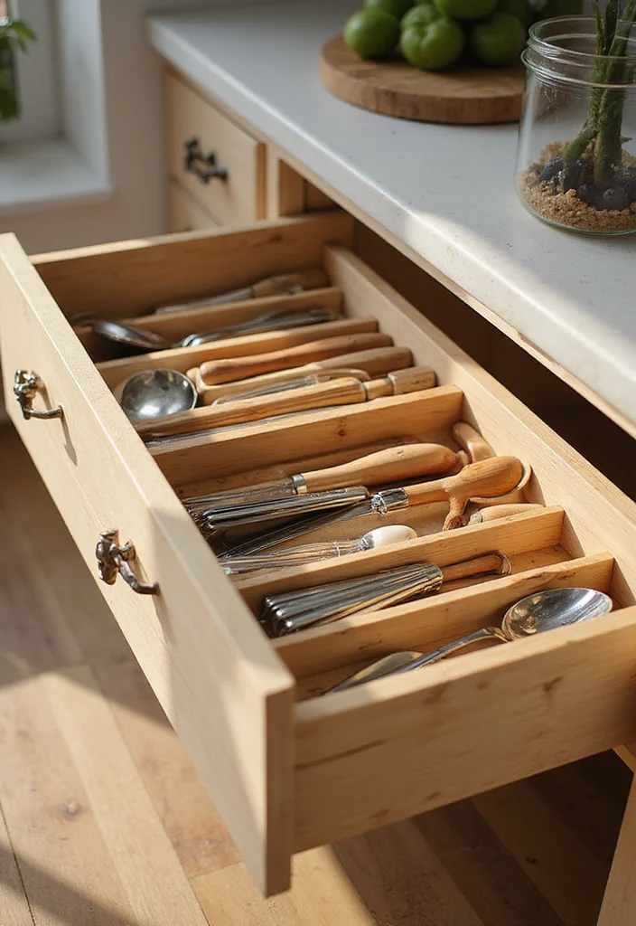 21 Cozy Modern Small Kitchen Storage Ideas That Make Every Inch Feel Custom - 12. Stylish Drawer Organizers 1