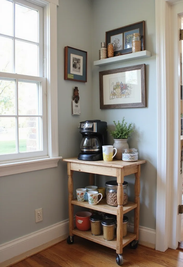 21 Cozy Modern Small Kitchen Storage Ideas That Make Every Inch Feel Custom - 15. Create a Coffee Station 1