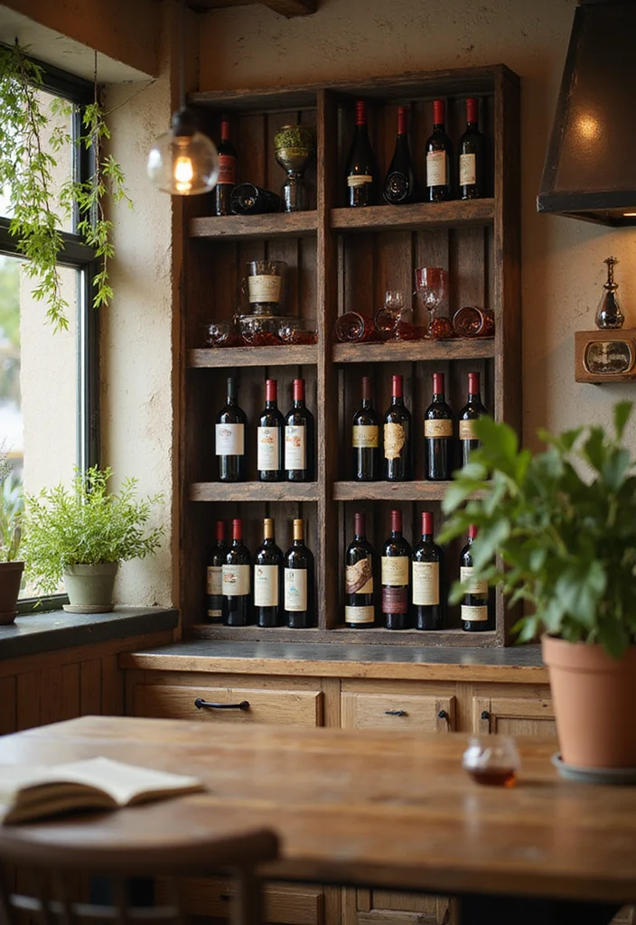 21 Cozy Modern Small Kitchen Storage Ideas That Make Every Inch Feel Custom - 18. Stylish Wine Storage Solutions 1