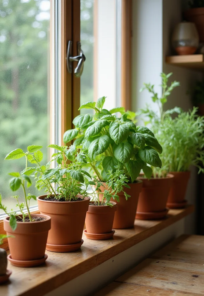 21 Cozy Modern Small Kitchen Storage Ideas That Make Every Inch Feel Custom - 21. Go Green with Indoor Herb Gardens 1