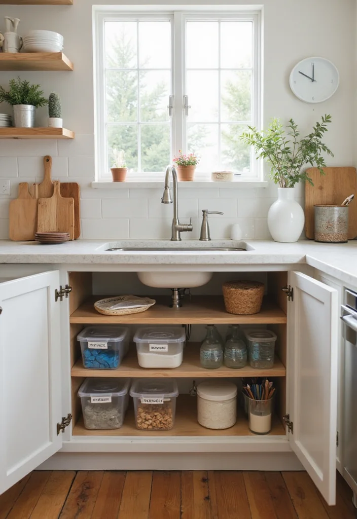 21 Cozy Modern Small Kitchen Storage Ideas That Make Every Inch Feel Custom - 5. Clever Use of Under-Sink Storage 1