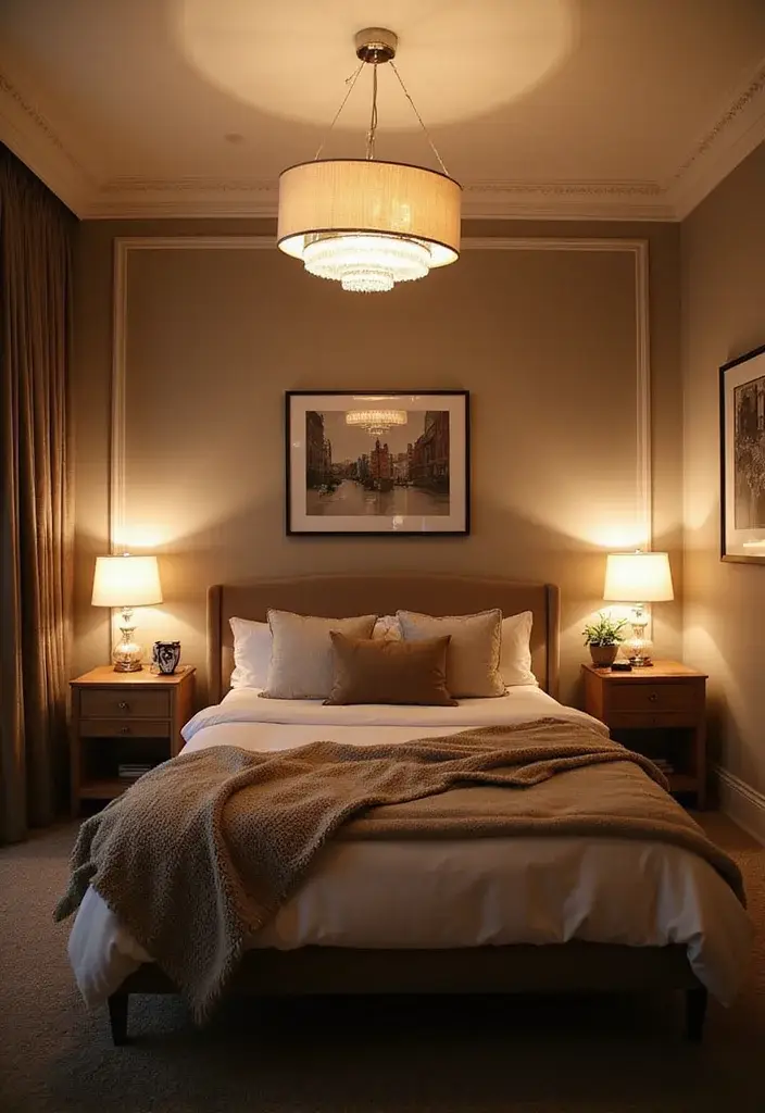 24 Cozy Modern Bedroom Lighting Ideas for Renters That Glow Like a Boutique Hotel - 10. Layered Lighting 1