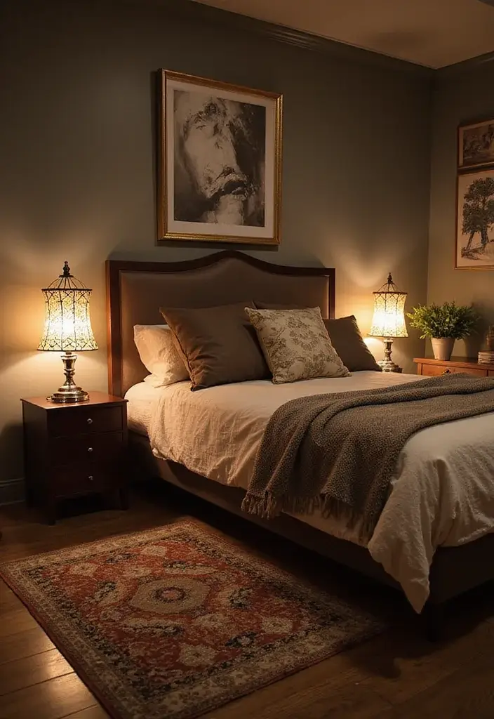 24 Cozy Modern Bedroom Lighting Ideas for Renters That Glow Like a Boutique Hotel - 5. Vintage-Inspired Table Lamps 1