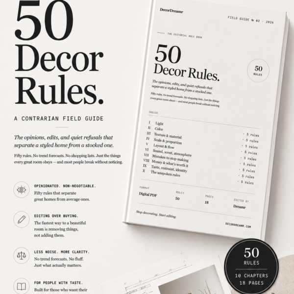 The 50 Decor Rules: A Contrarian Field Guide