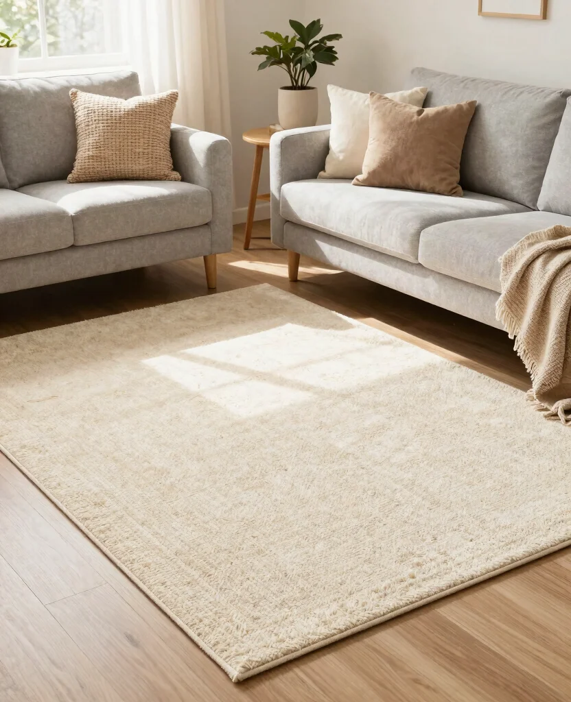 Transform Your Small Apartment Living Room with Cozy Decor Ideas for Maximum Style - 10. Softens the Space with Area Rugs 1