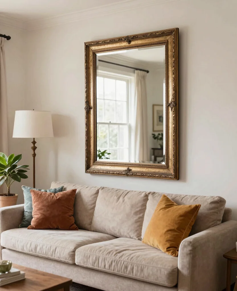Transform Your Small Apartment Living Room with Cozy Decor Ideas for Maximum Style - 6. Use Mirrors to Create Illusion of Space 1